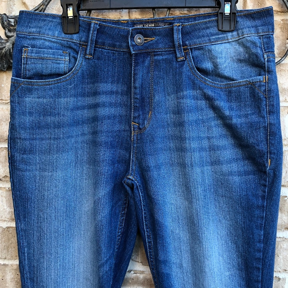 Men's Bare Denim Authentic Jeans BD928 Skinny Fit 34 x 33.5 Midnight Blue